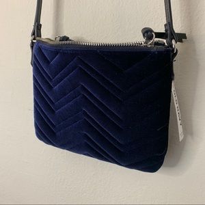Old Navy Blue velvet purse NWT